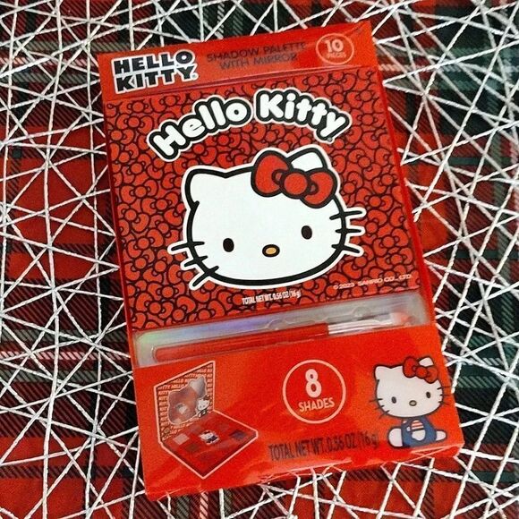 Hello Kitty Shimmery Eye Shadow Palette with Mirror and Brush NWT - Picture 2 of 14